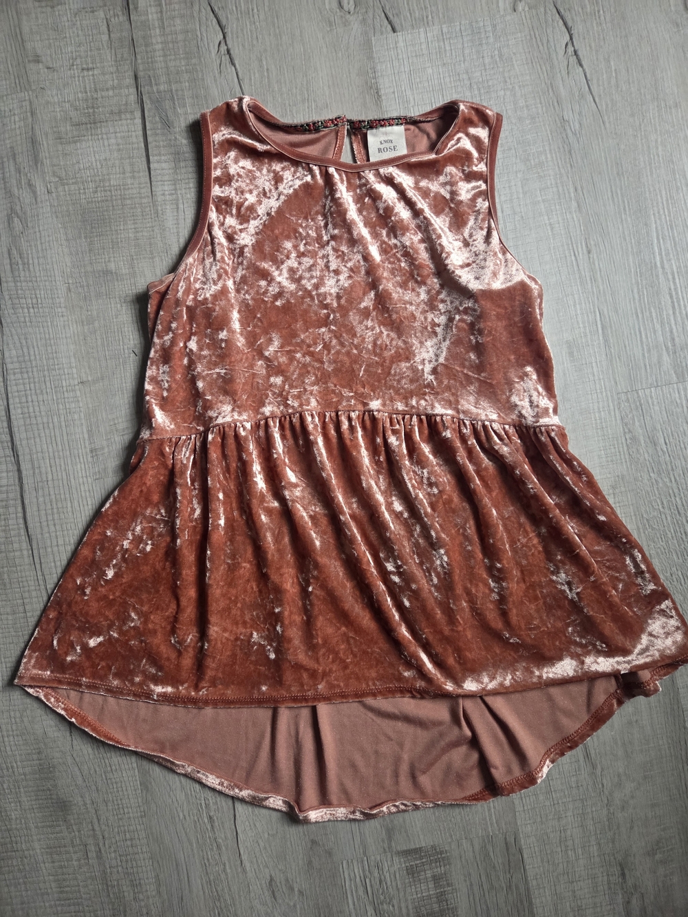Knox Rose Velvet Tank Top Size Large